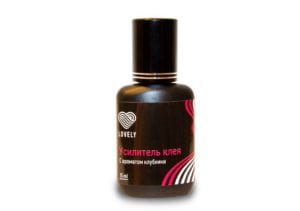 Усилитель клея для наращивания ресниц Lovely, аромат клубники