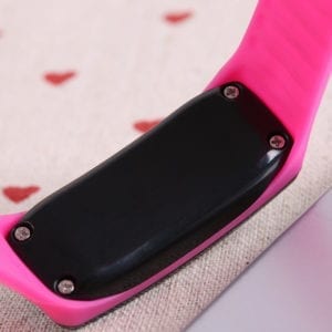 Спортивные розовые силиконовые часы браслет с led циферблатом